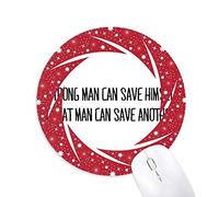 Fuertes o gran hombre Descripcion Wheel mouse pad de goma roja redonda