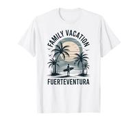 Fuerteventura Vacaciones Familiares, Atardecer Playa y Palmeras Camiseta