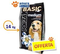 Fuerza 10 Basic Medio - Kg.14 - Croquetas Un Pescado para Perros De Corte Media