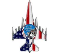 Fuerza Aérea Aérea De Los Estados Unidos F-16 Fighting Falcon Challen Moneda Aeronave Militar con Forma De Avión Airman Moneda Conmemorativa
