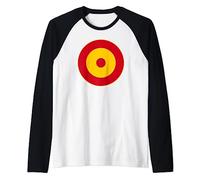 Fuerza Aérea Española ROUNDEL INSIGNIA SAF ESPAÑA Fuerzas Armadas Camiseta Manga Raglan