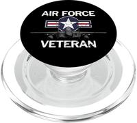 Fuerza Aérea Veterana Estrella Americana Patriótica Soldados Militares PopSockets PopGrip para MagSafe