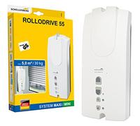 Recogedor de plástico eléctrico para persianas con cinta de 1.4 a 2.3 cm de 23 cm color blanco Schellenberg