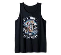 Fuerza en Suavidad Tigre Floral Rainbow Poder Cósmico Camiseta sin Mangas