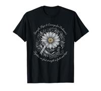 Fuerza, Esperanza, Coraje, Conciencia sobre el Parkinson, Daisy Ribbon Camiseta