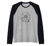 Fuerza, Esperanza, Coraje, Conciencia sobre el Parkinson, Daisy Ribbon Camiseta Manga Raglan