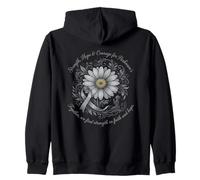 Fuerza, Esperanza, Coraje, Conciencia sobre el Parkinson, Daisy Ribbon Sudadera con Capucha