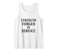 Fuerza forjada en servicio. Orgullo de resiliencia del soldado. Camiseta sin Mangas