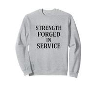 Fuerza forjada en servicio. Orgullo de resiliencia del soldado. Sudadera