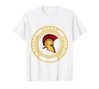 Fuerza Honor Disciplina Combatiente Soldado Espada espartana Camiseta, Hombre, Blanco, XXL