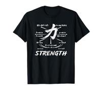 Fuerza Kanji Chikara Japón Poder Símbolo Diagrama de Física Camiseta