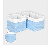 Fuerza Kids cesta Uni Blanco y blancas halbkreise en pastel azul Talla:Körbchengröße 20 x 33 x 20 cm
