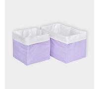 Fuerza Kids cesta Uni Blanco y diseño puntos blancos sobre Lila Talla:Körbchengröße 20 x 20 x 20 cm