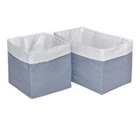 Fuerza Kids cesta Uni Blanco y finas rayas color azul oscuro Talla:Körbchengröße 20 x 20 x 20 cm