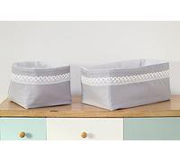 Fuerza Kids cesta Uni Blanco y uni gris Talla:Körbchengröße 20 x 20 x 20 cm