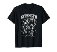 Fuerza Tigre Rugiente Rayo Poderoso Animal Sal Camiseta