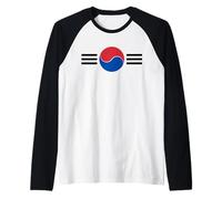 Fuerzas AÉREAS DE Corea del Sur Roundel Insignia Corea Fuerzas Armadas Camiseta Manga Raglan