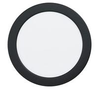 Fueva 6 Downlight empotrable LED redondo (10 W, Ø x Al: 16,6 x 3,1 cm, Negro, 2.700 K - 6.500 K, IP44)