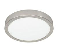Fueva 6 Downlight empotrable LED redondo (11,5 W, Ø x Al: 21 x 2 cm, Níquel, Blanco cálido)