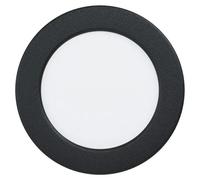 Fueva 6 Downlight empotrable LED redondo (6 W, Ø x Al: 11,7 x 3,1 cm, Negro, 2.700 K - 6.500 K, IP44)