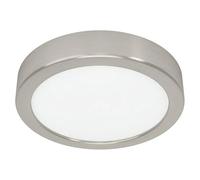 Fueva 6 Downlight LED empotrable (7,5 W, Ø x Al: 16,5 x 2 cm, Níquel, Blanco cálido)