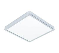Fueva 6 Foco downlight de superficie LED (13 W, L x An x Al: 29 x 29 x 2 cm, Cromo, Blanco frío)