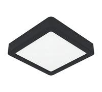 Fueva 6 Foco downlight de superficie LED (7 W, L x An x Al: 15 x 15 x 2 cm, Negro, Blanco frío)