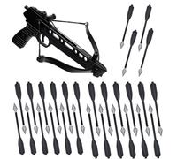 fUfIzU Flechas De Ballesta De Aluminio para Tiro con Arco De 6,7 Pulgadas con Pernos De Alto Impacto Flechas Cortas para Ballesta De Caza De 50 Libras A 80 Libras para Flecha, Sin Ballesta,Negro,12