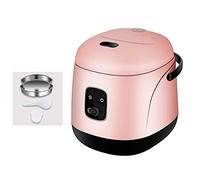 FUfIzU Olla Arrocera Eléctrica De 1.2 L Con Canasta De Vapor Enjuague, Mini Olla Arrocera Portátil, Antiadherente, 15 Minutos De Cocción Rápida, Recalentamiento, Mantener Caliente, Para 2-4 Personas,Rosado