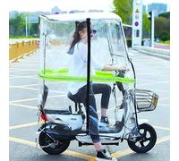 fUfIzU Paraguas para Scooter, Cubierta De Paraguas con Dosel para Coche con Batería, Cubierta para Lluvia, Paraguas Universal para Scooter, Sombrilla para Movilidad, Cubierta para Lluvia,Blanco,B