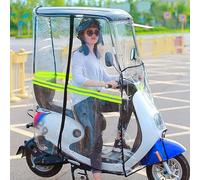 fUfIzU Paraguas para Scooter, Cubierta De Paraguas con Dosel para Coche con Batería, Cubierta para Lluvia, Paraguas Universal para Scooter, Sombrilla para Movilidad, Cubierta para Lluvia,Negro,A