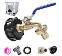 FUFRE 2 piezas IBC Grifo IBC Tanque Accesorios S60x6 1/2 pulgadas IBC Tank Accesorios Extensión Espaciador para Depósito de Agua de 1000L IBC Tanques de Agua de Lluvia (C)