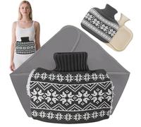 FUFRE Bolsa de agua caliente, cinturón de agua caliente de 2 litros, con funda de cintura suave, cinturón de calor, para cuello, hombros, espalda, cintura (B)