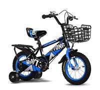 FUFU Bicicletas De Los Niños, 2-13 Años Chico Y Chica De Bicicletas 12/14/16/18 Pulgadas Bicicleta De Montaña con La Cesta Y Asiento Trasero De (Color : Blue, Size : 16in)