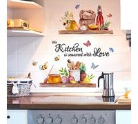 Fufuquare Pegatinas de Pared de Abejas y Mariposas Letrero de Comida Frases y Dichos Pegatinas de Vinilo para Cocina Comedor y Restaurante