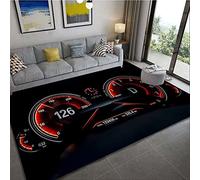FUFUTE Racing Dashboard 3D Alfombra de Salón Decorativa Niño Negro Fórmula Racing Habitación Alfombra Lavable Cocina Alfombra Felpudo Estudio Playroom Alfombra Mat Area Carpet (Color 4,50x80 cm)