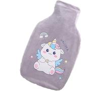 FUFUYO Botella de agua caliente con cubierta patrón de caballo bolsa de agua caliente de goma para aliviar el dolor, pies de mano, regalo más cálido, 1000 ml