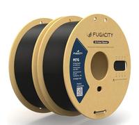 Fugacity Filamento PETG de 1,75 mm, filamento negro para impresora 3D, 2 rollos de bobina de 1 kg, precisión dimensional +/- 0,02 mm, efecto de impresión mejorado que se adapta a la mayoría de