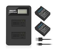 FUGASUN 2 Piezas 1600mAh para GoPro AHDBT-201/301 batería de la cámara con Cargador de batería Dual para Gopro Hero 3 3+ AHDBT-301, batería AHDBT-201 (2 pcs Battery with Charger)