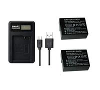 FUGASUN 2 Piezas Batería Pan BLC12 DMW-BLC12 de 1800 mAh con Cargador de batería LCD Individual para Panasonic Lumix FZ1000, FZ200, FZ300, G5, G6, G7, GH2, DMC-GX8 (2 pcs Battery with Charger)