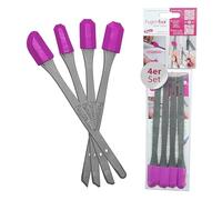 FUGENFUX DIAGO Juego de 4 piezas - espátulas para juntas | removedor de juntas para áreas extremadamente estrechas | 4 cabezales especiales para juntas diagonales y paralelas | Fabricado en Alemania |