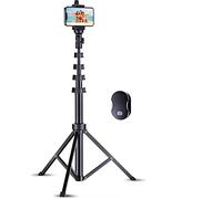 Fugetek Trípode Profesional para teléfono Celular de 67 Pulgadas, portátil Todo en uno, Control Remoto Bluetooth, Soporte para teléfono, Compatible con Dispositivos iPhone y Android, pies