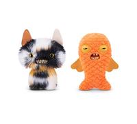 Fuggler Butt Ugly Pets de 23 cm Serie 1 de ZURU, Juguete de Peluche Funny Ugly Monster Plush Toy, 2PK(Winged Bat - Calic o Cat and Gold Fish)