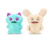Fuggler Butt Ugly Pets de 23 cm Serie 1 de ZURU, Juguete de Peluche Funny Ugly Monster Plush Toy, 2PK(Suspicious Fox - P omeranian and Mr Buttons - Golden Retreiver)