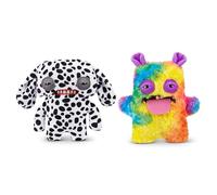 Fuggler Butt Ugly Pets de 23 cm Serie 1 de ZURU, Juguete de Peluche Funny Ugly Monster Plush Toy, 2PK(Annoyed Alien - Da lmatian and Oogah Boogah - Guinea Pig)