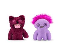 Fuggler Hairy Fuggs de 23 cm Serie 1 de ZURU, Juguete de Peluche Funny Ugly Monster, 2PK(Sir Belch - Hairy Ton GUE - Red and Squidge - Mokhak)