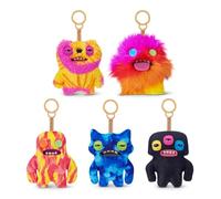 Fuggler Llavero de Peluche de 5 Pulgadas/12 cm Serie 6 5 Pack por ZURU - Monstruo Divertido y Feo Coleccionable Animalito de Peluche Llavero para Niños