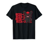 Fuggler Reek-O Negro Peludo Fuggs Monstruo Texto Camiseta