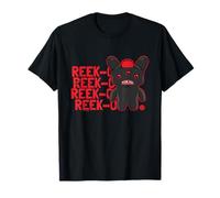 Fuggler Reek-O Negro Peludo Fuggs Monstruo Texto Camiseta
