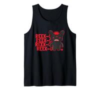 Fuggler Reek-O Negro Peludo Fuggs Monstruo Texto Camiseta sin Mangas
